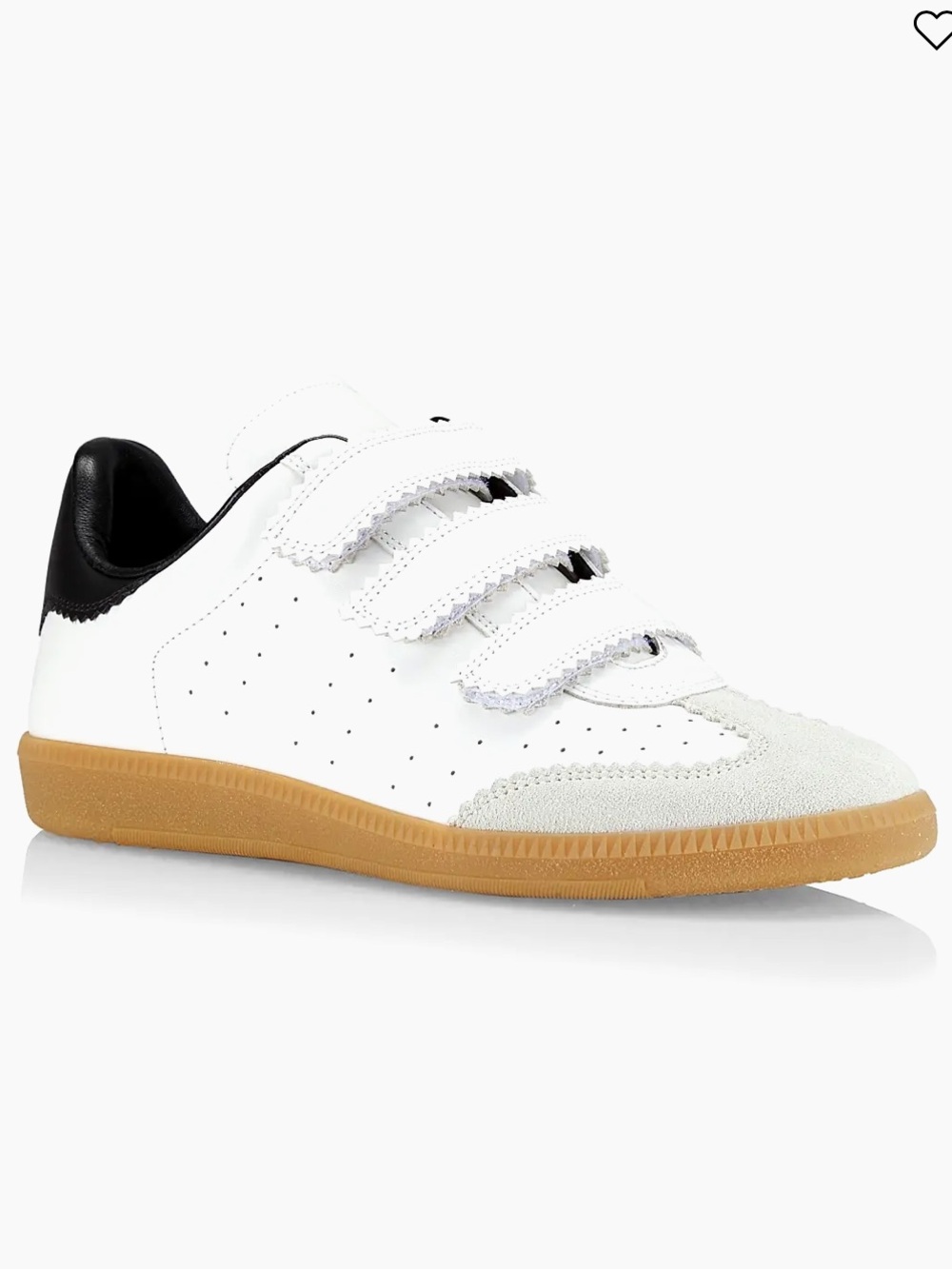 Isabel Marant - Women’s Beth Low Top Sneaker - Size 37 / 7 - White & Black